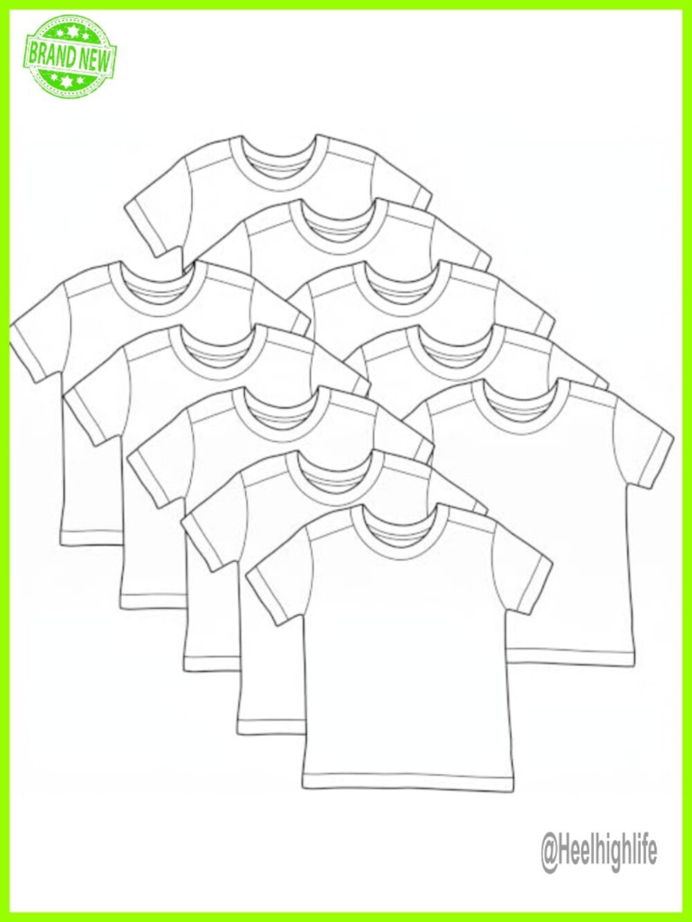 100% Organic Cotton Short Sleeve T-Shirts 10-Pack Unisex